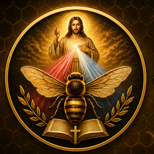 Bee and Divine Mercy Logo